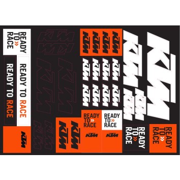 KTM TEAM CORPORATE STICKER SHEET